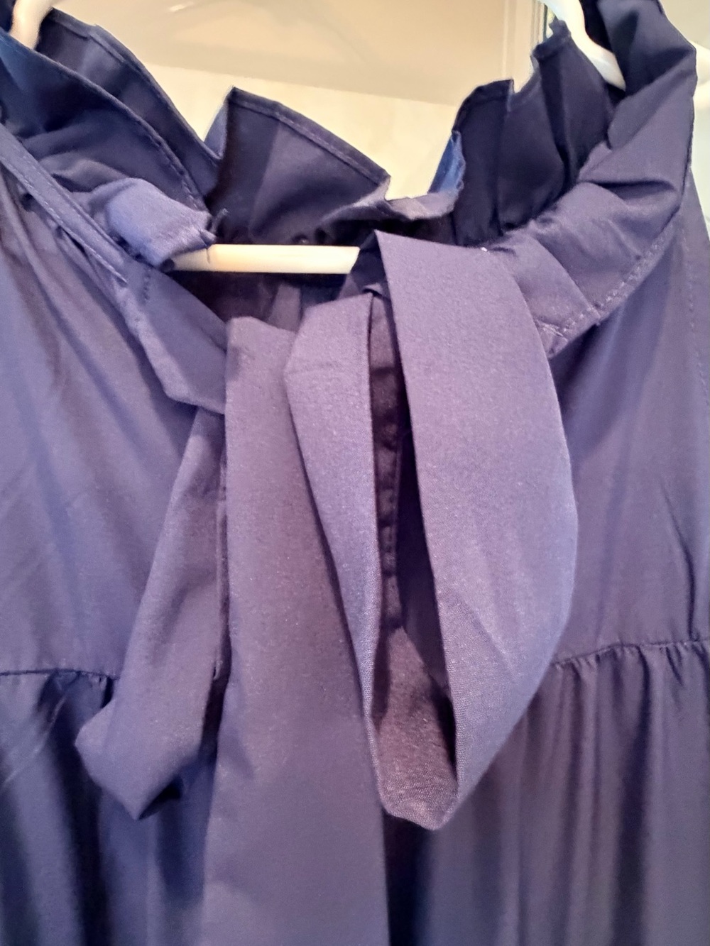 Navy Tiered Maxi Dress with Neck Tie - Boutique - never worn - Picture 2 of 7